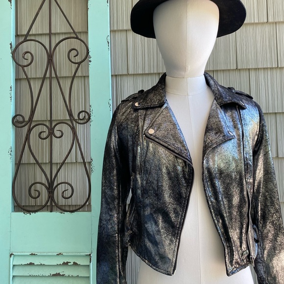 Jackets & Coats Nwt Goth Sparkly Glitter Motorcycle Jacket Vintage